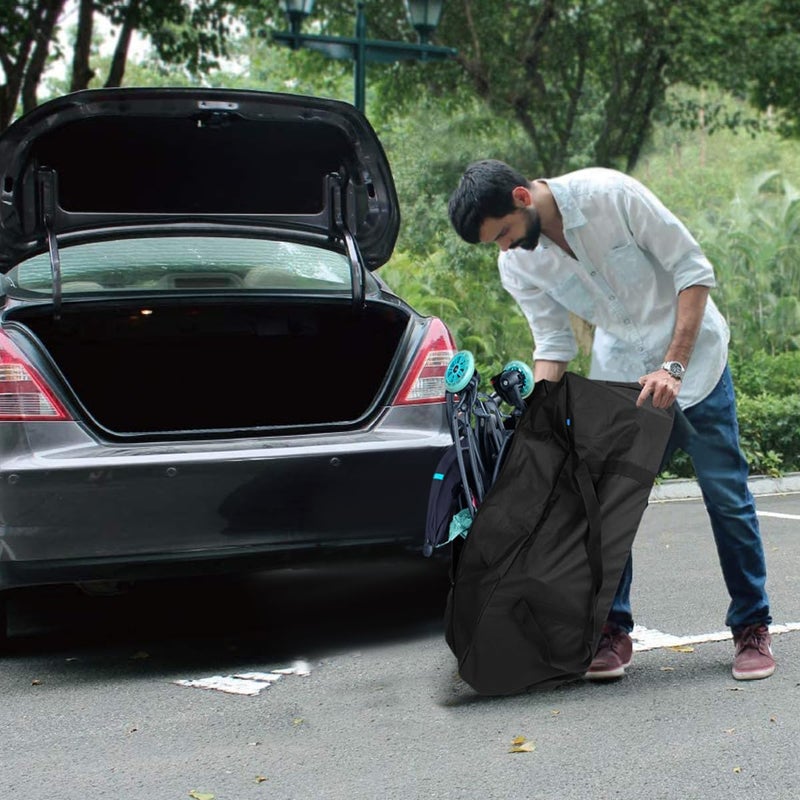 COOLBEBE 36" Sports Duffle Bag - 100L Large Travel Duffel Luggage Bag with Upgrade Zipper, Sturdy & Water Resistant, Black - Image 4