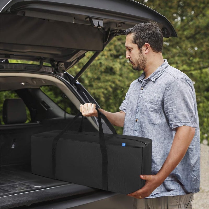 COOLBEBE 36" Sports Duffle Bag - 100L Large Travel Duffel Luggage Bag with Upgrade Zipper, Sturdy & Water Resistant, Black - Image 2