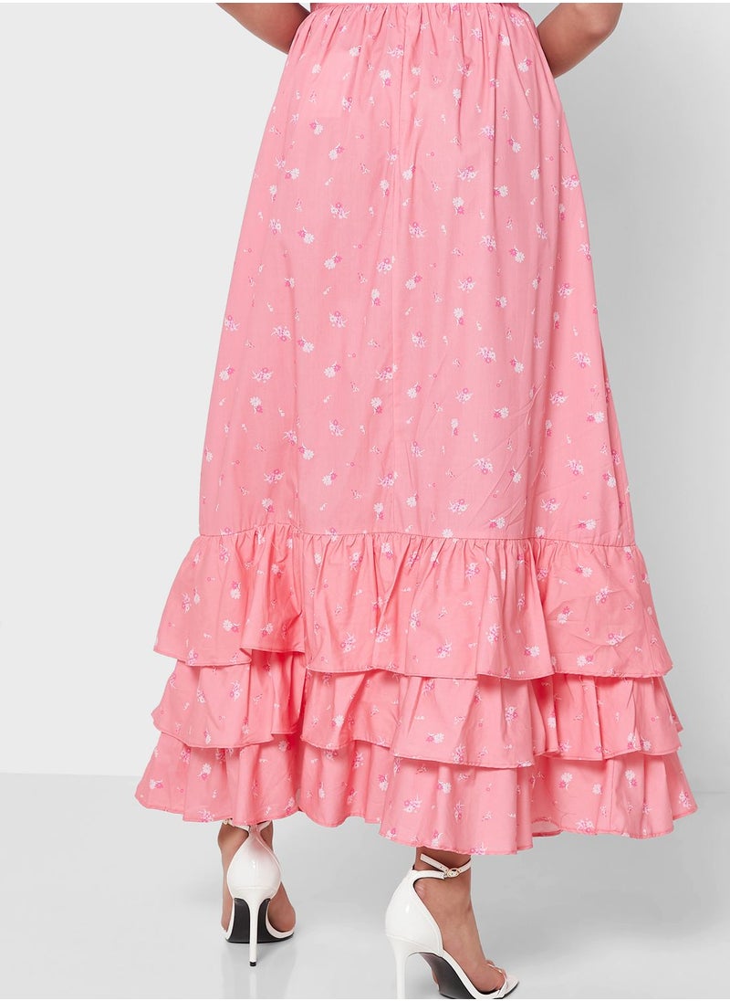 GLAMOROUS - Printed Midi Skirt - Image 1