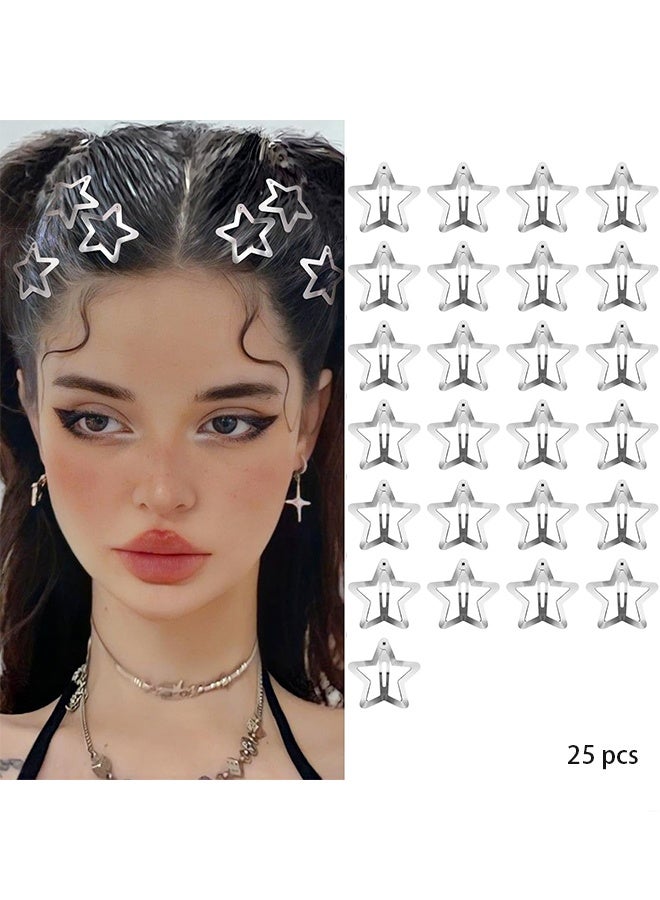 25 قطعة من مقاطع الشعر الفضية للفتيات والأطفال وإكسسوارات الشعر غير القابلة للانزلاق للنساء - Image 1