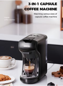 Cafelffe 3-in-1 Espresso Machine with 19 Bar Pressure, Hot/Cold Fast Brew, Single Serve Coffee Maker Compatible with Nes Original/DG Pods/Coffee Powder, Compact Design for Home/Office  - Image 5