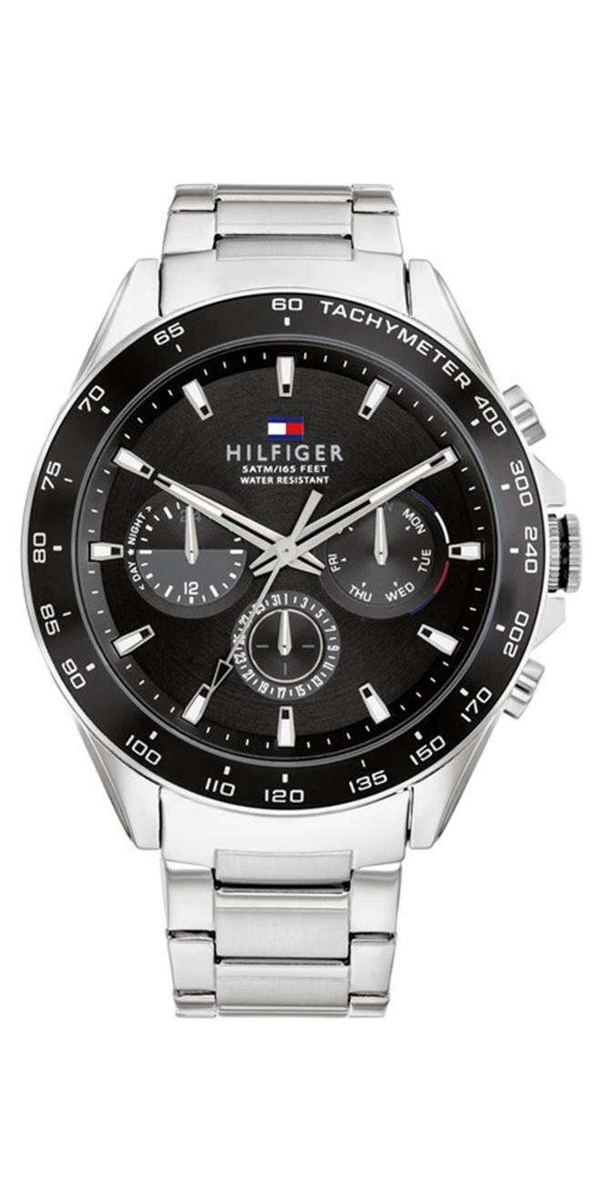 TOMMY HILFIGER Men Clasp Analog Round Stainless Steel Wrist Watch 1791967 - 46Mm - Image 1