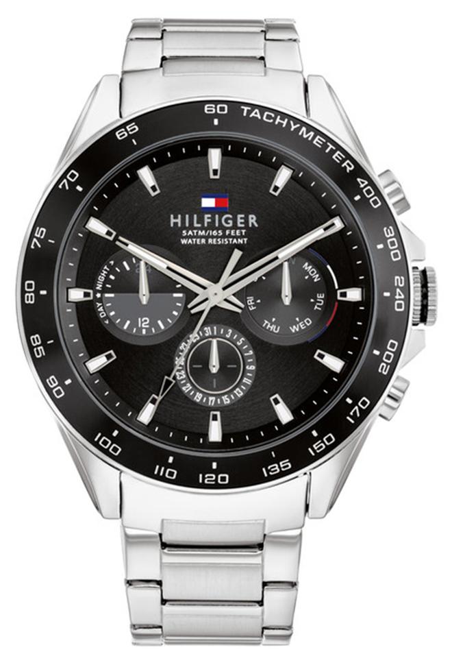 TOMMY HILFIGER Men Clasp Analog Round Stainless Steel Wrist Watch 1791967 - 46Mm - Image 1