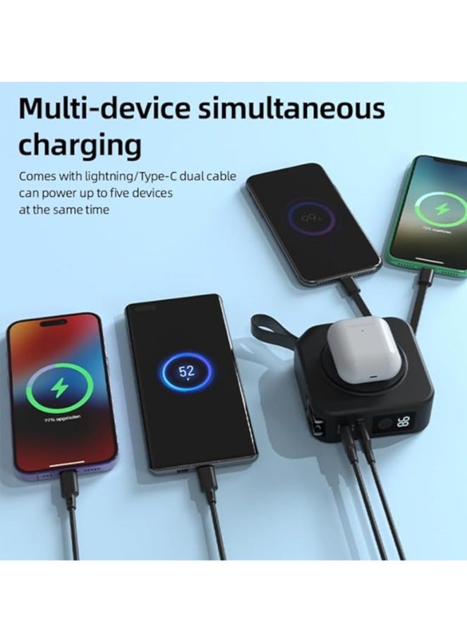 general 5-in-1 Universal Travel Power Bank 10000mAh Power Bank with Integrated Cable Wireless Portable Charger for iPhone 15/15 Pro/ProMax iPhone with UK Fitting Connector - Image 3