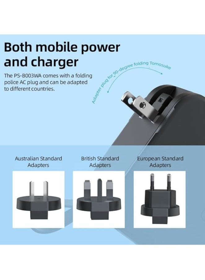 general 5-in-1 Universal Travel Power Bank 10000mAh Power Bank with Integrated Cable Wireless Portable Charger for iPhone 15/15 Pro/ProMax iPhone with UK Fitting Connector - Image 2