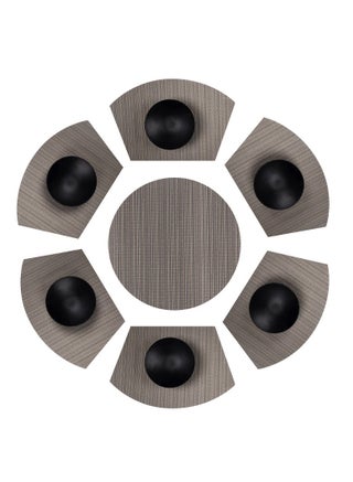 New Creative Woven Fan Shaped Round Set Table Mat - pzsku/ZAFFCFDD3A27486C19155Z/45/_/1727142172/88104e94-d6e5-47b2-8079-e809bbeff8ee
