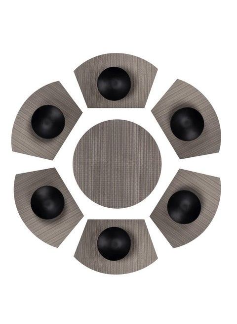 New Creative Woven Fan Shaped Round Set Table Mat