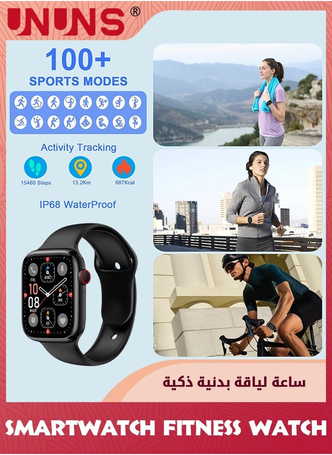 UNUNS Smart Watch,Bluetooth Smartwatches Answer/Make Call,1.84" HD Fitness Tracker With 100+ Sport Modes,Smartwatch For Men Women,Sport Watch For Heart Rate/Sleep Monitor/Activity Tracker,Black  - Image 4