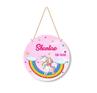 ASHVAH Unicorn Personalized RoomDoor Kids Name Plate with Hanging ChainDoor Sign Kids Room Dcor Size 10 inch Name Shantae - pzsku/ZAFFD1CF8436C3550078EZ/45/1745821626/0d1936a3-0b7d-4fe6-bd7c-71c605b6a76e