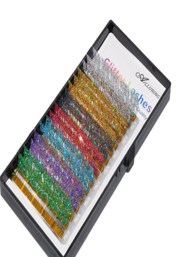 iLash Store Hologram Colored Glitter Lashes C Curl .15 X 12mm for Eyelash Extension - Image 1