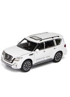 Nissan Patrol سيارة نيسان باترول SUV مصنوعة من خليط معدني - بيضاء  - Image 1