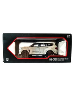 Nissan Patrol سيارة نيسان باترول SUV مصنوعة من خليط معدني - بيضاء  - Image 3