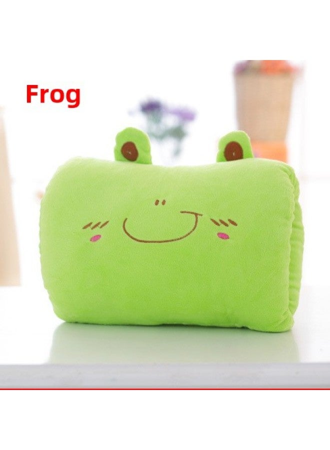 Hand Warming Gloves Nap Pillow Cushion Hand Warming Pillow Creative Hand Warming Pillow Plush Toy Children's Day Gift-Color:Frog-Height:20*30  - Image 5