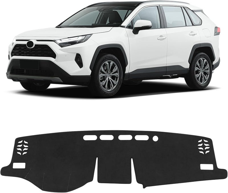 Bercicci Dash Cover for Toyota RAV4 2024 2023 2022 2021 2020 2019 Accessories Flannel Dashboard Cover Dash Mat Center Console Cover Sunshield Protector Pad - Image 1