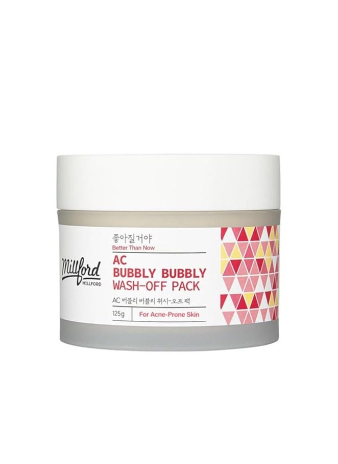 Milford - Milford AC Bubbly Bubbly Wash-Off Pack 125g for Deep Cleansing, Acne Prone Skin - Image 1