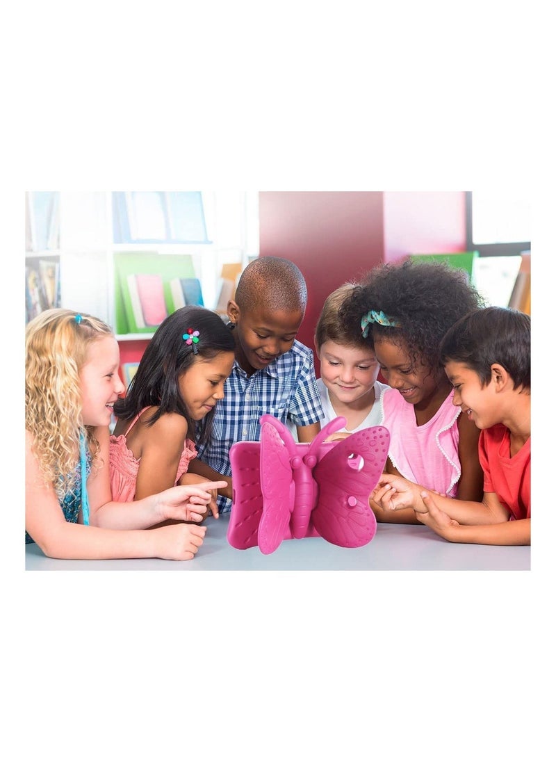 iPad 9th 8th 7th Generation Case Kids Girls, Cute Butterfly Shockproof EVA Foam Super Protection Stand Cover for iPad 2021 2020 2019 10.2" and iPad Air 3 Pro 10.5" - Image 4