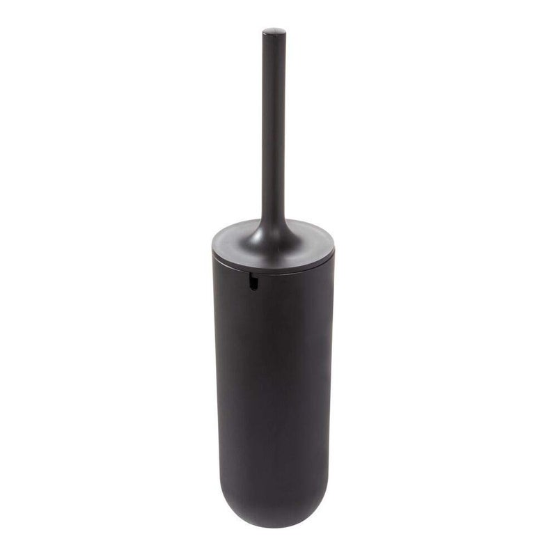 IDesign iDesign  29567 Cade Bowl Brush and Holder Toilet Cleaning Set for Bathroom Matte Black 2 Each 