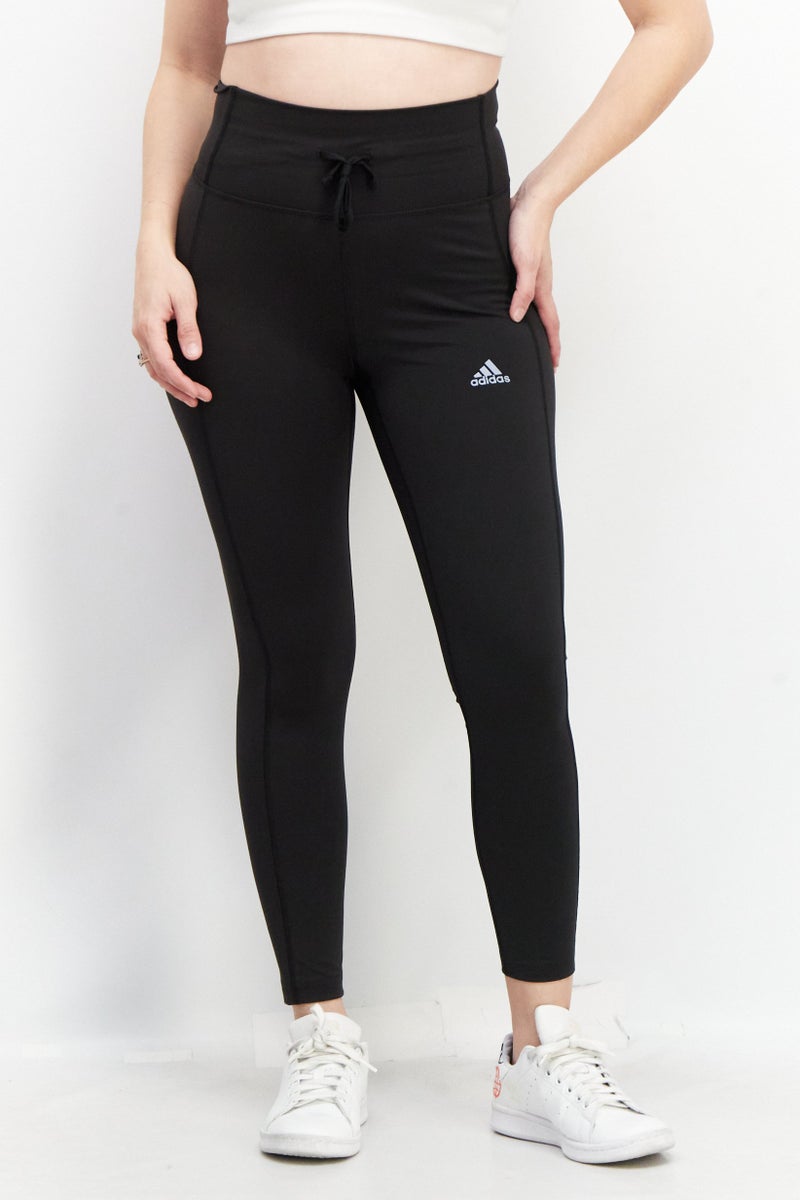 Adidas Women Tight Fit 7/8 Brand Logo Running Leggings, Black - Image 1