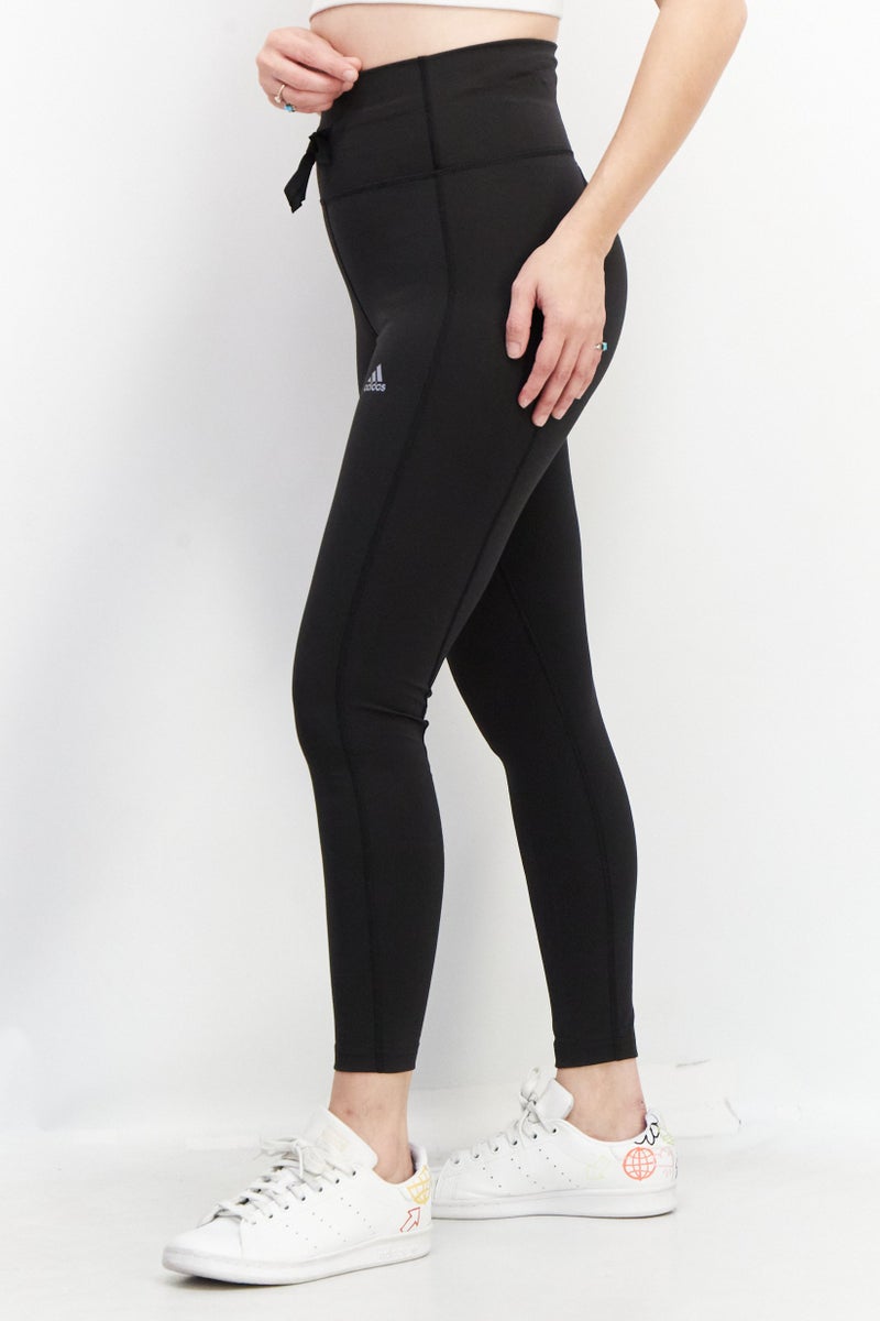 Adidas Women Tight Fit 7/8 Brand Logo Running Leggings, Black - Image 4