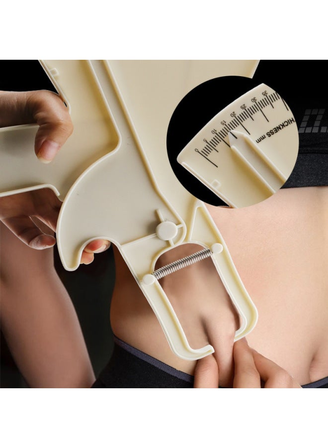 Fat Clip Skin Fat Ruler Thickness Measurement Ruler Personal Trainer Hardware Tools Other Measuring Tools-Model:Handheld Thickness Gauge Fat Ruler-White  - Image 3