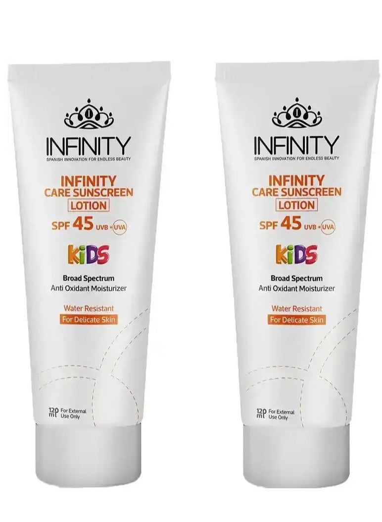 إينفينيتي انفينيتى صن بلوك لوشن اطفال اس بي اف45 120 مللي1+1