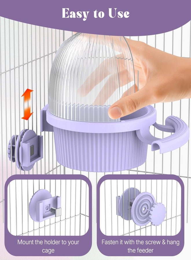 باوفلي مغذي الطيور Pawfly بدون فوضى مع موزع مياه، ووعاء للطعام والماء للببغاء الصغير، والببغاء، والكوكاتيل، والبادجي، وطيور الحب - Image 3