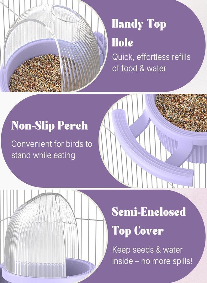 باوفلي مغذي الطيور Pawfly بدون فوضى مع موزع مياه، ووعاء للطعام والماء للببغاء الصغير، والببغاء، والكوكاتيل، والبادجي، وطيور الحب - Image 4