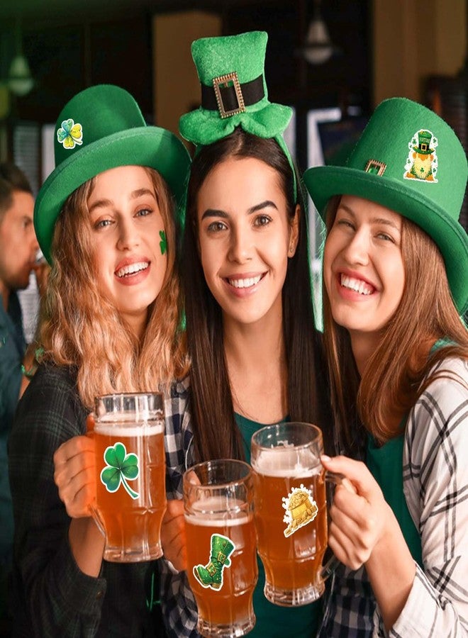 Cuteliili 105 Pcs St. Patrick's Day Water Bottle Sticker, St Patricks Day Party Favors Irish Holiday Stickers Flag Leprechaun Green Shamrock Face Stickers Clover Phone Sticker - Image 3