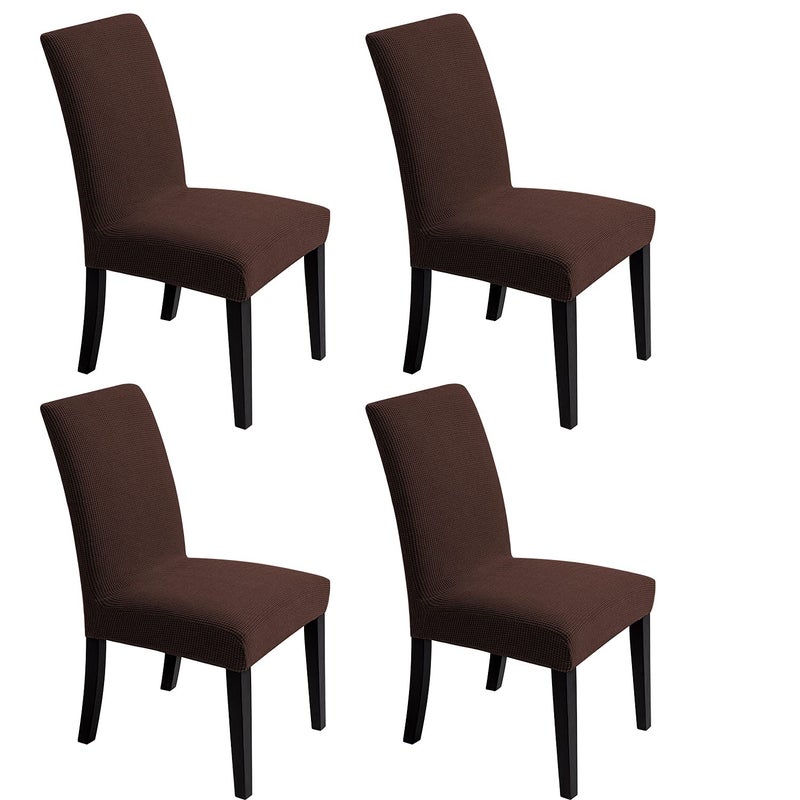 Chair Covers for Dining Room  Stretch Chair Slipcovers for Decorative Seat Protector Armless Removable Washable Elastic Dinner Universal Spandex Solid Chair Slip Covers Set