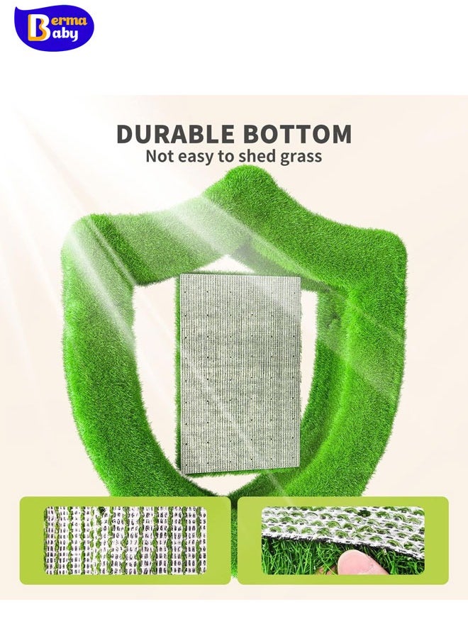 Berma Baby Realistic Artificial Grass Rug Indoor Outdoor, Dog Grass Mat with Drainage Holes and Replacement Artificial Grass Turf, Fake Grass for Garden Lawn Landscape Balcony Decoration, 2*4M,30 mm Thickness  - Image 5