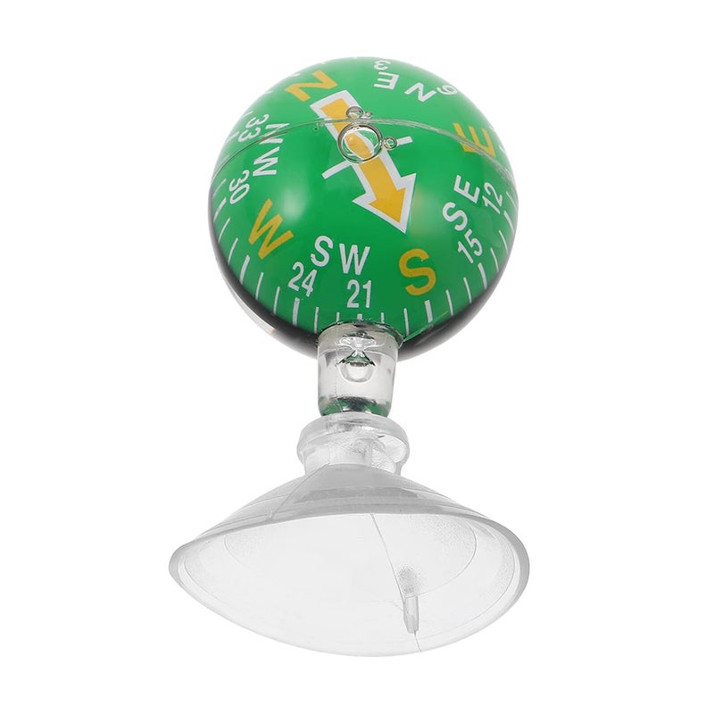 38mm Car Compass Ball Suction Cup Dashboard For Auto Truck Marine Outdoor Navigation Portable Plastic Green - Image 2