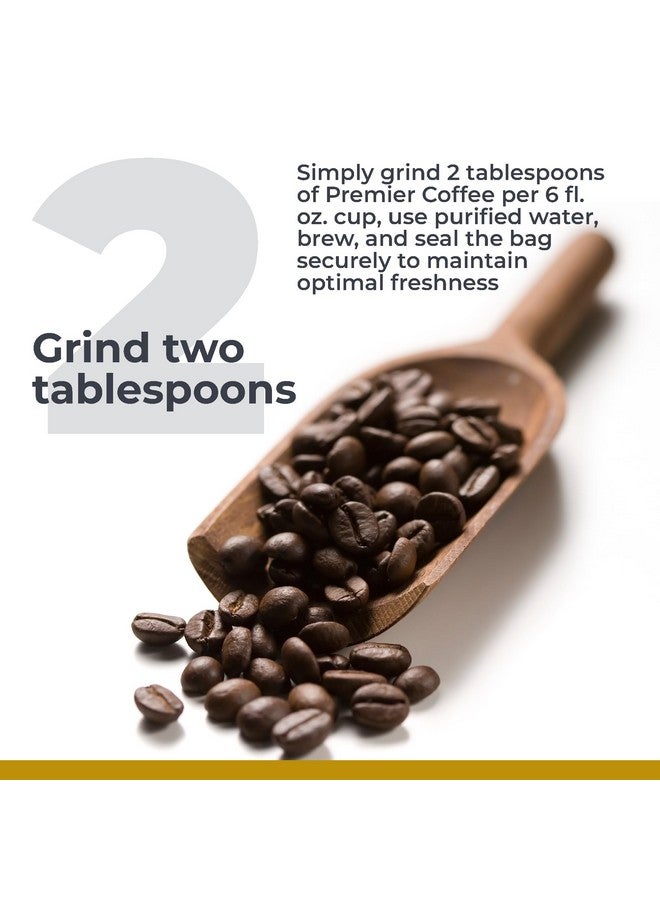 Premier Research Labs Organic Whole Roasted Coffee Beans - Medium Roast, From Guji Region of Ethiopia, Crafted for Optimal Health Benefits, Sweet & Fruity, Well-Balanced, Gluten Free - 1 Pound