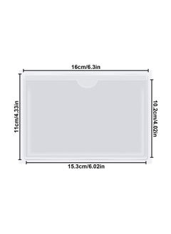 Y&D Self-Adhesive Index Card Pockets with Top Open for Loading - Ideal Holder Organizing and Protecting Your Cards Crystal Clear Plastic, 4.33 x 6.3 Inches 30-Pack  - Image 2