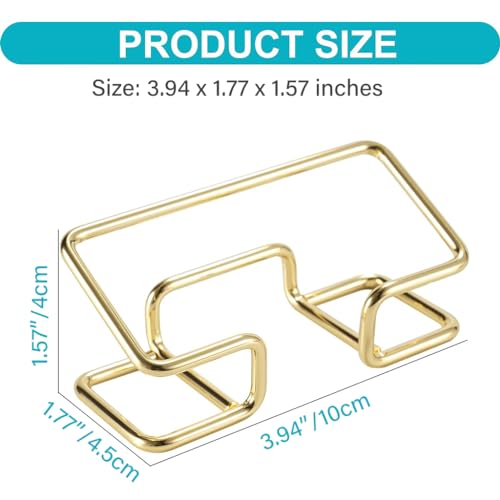Climberty® 1Pcs Visiting Card Holder for Men, Business Card Holder for Desk, Business Card Holder Display Stand, Modern Business Card Organizer, Desktop Business Card Holders (Gold) - Image 4