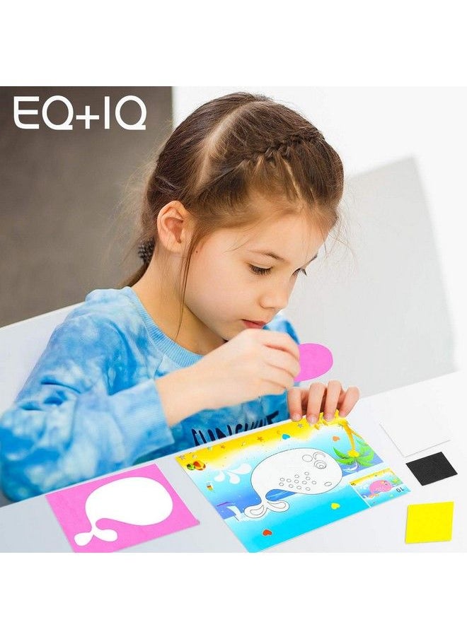 MALLMALL6 - 20Pcs Mosaic Sticker Art Kits For Kids Diy Mosaic Foam Stickers Art Crafts 3D Puzzle Drawing Stickers Craft Activities Early Learning Games Handmade Art Kit For Preschool Toddlers Boys Girl - Image 1