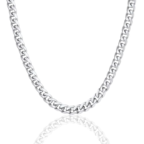 ChainsPro Stainless Steel Chain 22 Inches Curb Chain Necklace Men - Image 1