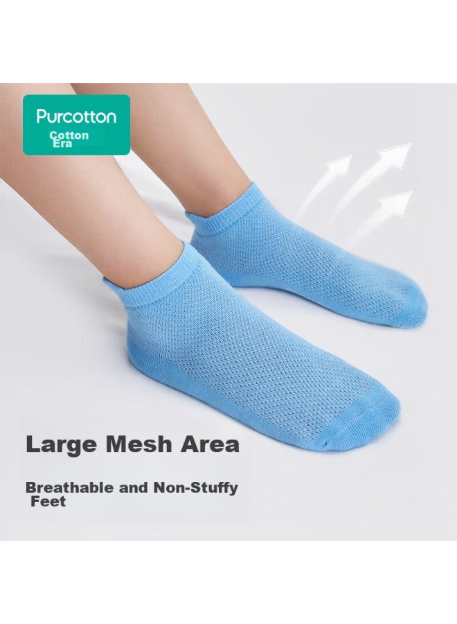 Purcotton Essential School Children's Socks, Seamless Socks, 5a Grade Antibacterial, Odor-resistant, Sweat-absorbing, Boys And Girls Socks, Size 14 - Image 2