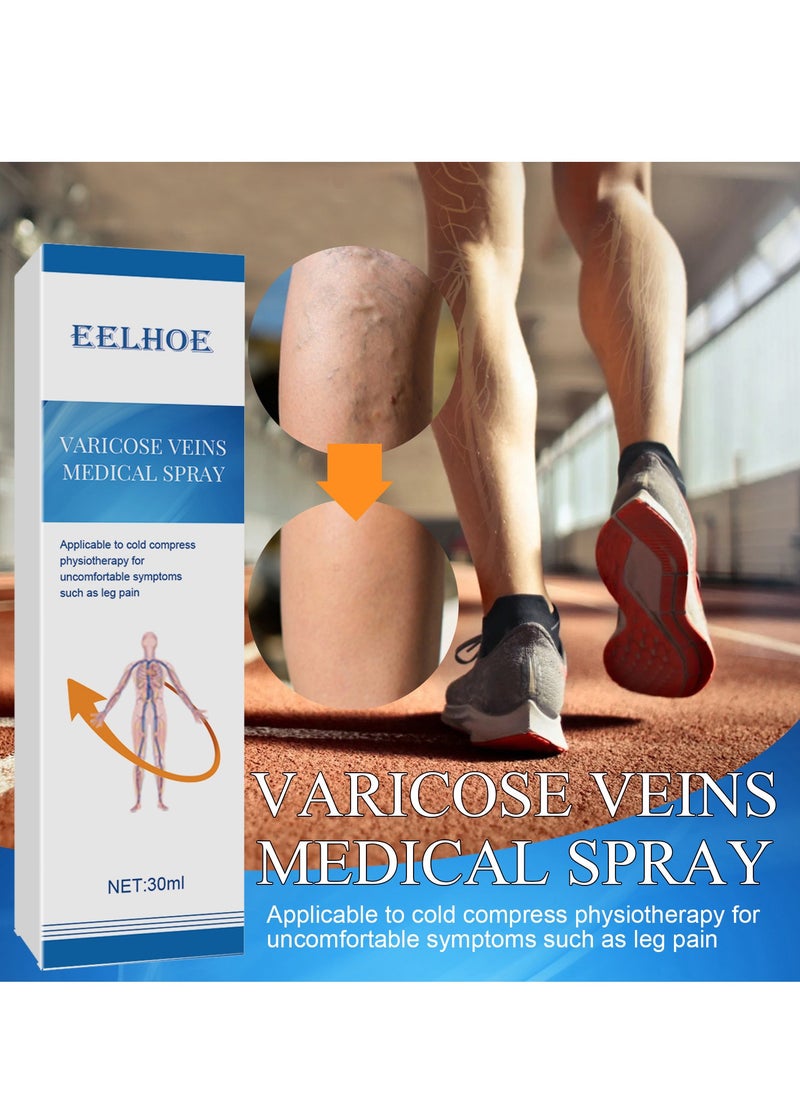 Varicose Veins Medical Cream, Eliminate Spider Veins Spray, Relieve Varicose Veins, Improve Blood Circulation, Relieve Leg Fatigue, Anti-Edema, Improve Blood Circulation and Quickly Reduce Swelling