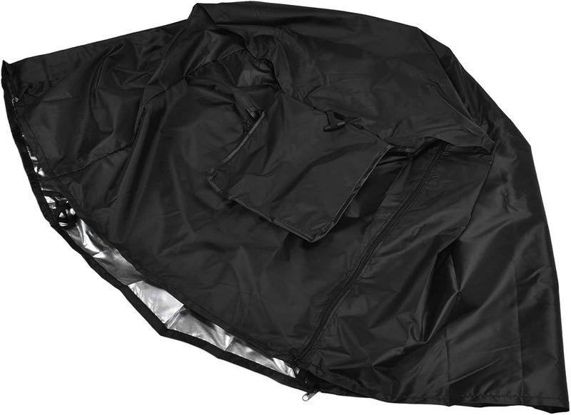 Dog Cage Cover, Pet Kennel Cover with Oxford Cloth, 63.5x50.8x48cm Dog Crate Sun Protection Cover for Home and Outdoor Use, Breathable Mesh Window and Storage Bag Includ (Black) - Image 3
