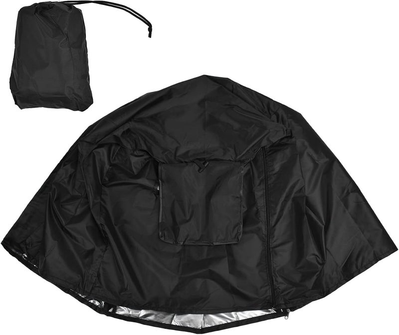 Dog Cage Cover, Pet Kennel Cover with Oxford Cloth, 63.5x50.8x48cm Dog Crate Sun Protection Cover for Home and Outdoor Use, Breathable Mesh Window and Storage Bag Includ (Black) - Image 1