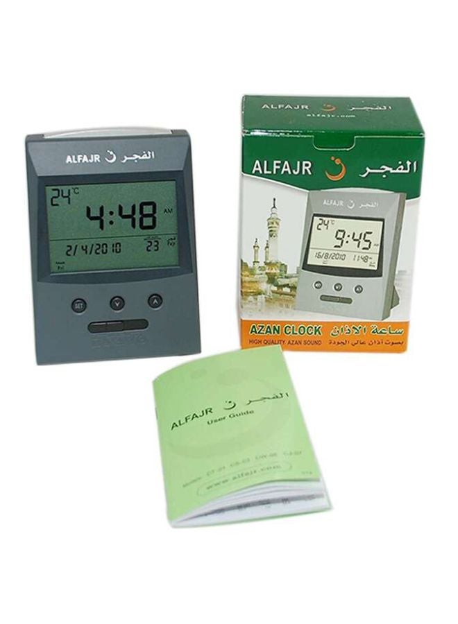 الفجر ساعة منبه مع صوت الأذان رمادي/أسود - Image 4