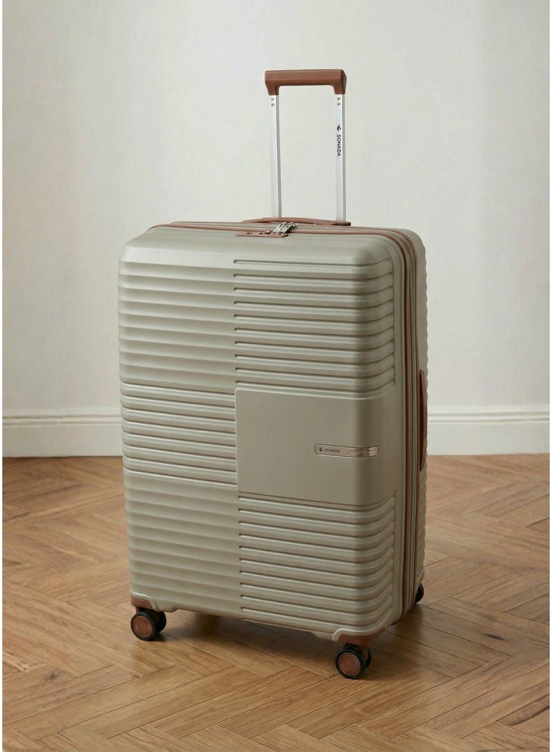 سونادا طقم حقائب سفر 3 قطع - بولي بروبيلين غير قابل للكسر، قفل TSA، عجلات مزدوجة صامتة 360 درجة وقابلة للتوسيع - Image 2