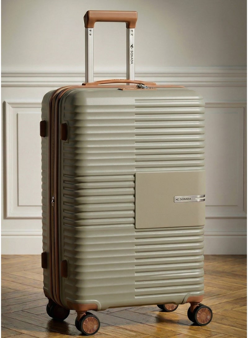 سونادا طقم حقائب سفر 3 قطع - بولي بروبيلين غير قابل للكسر، قفل TSA، عجلات مزدوجة صامتة 360 درجة وقابلة للتوسيع - Image 3