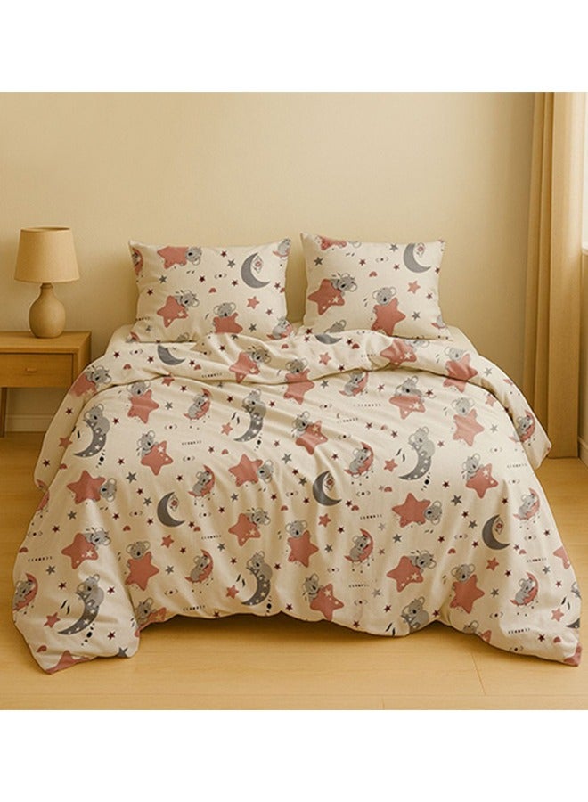 سنوز طقم ملاية سرير عاديه قطعتين، 180*235 سم+ كيس وسادة إضافي، تصميم دوزي - Image 2