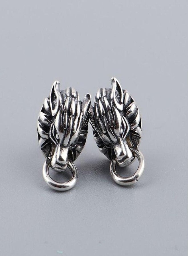 JinYu 2pcs Final FF7. Fantasy Cloud Wolf Earring and 10pcs Stickers ear stud Cosplay Earrings Prop Gifts for Men Women - Image 3