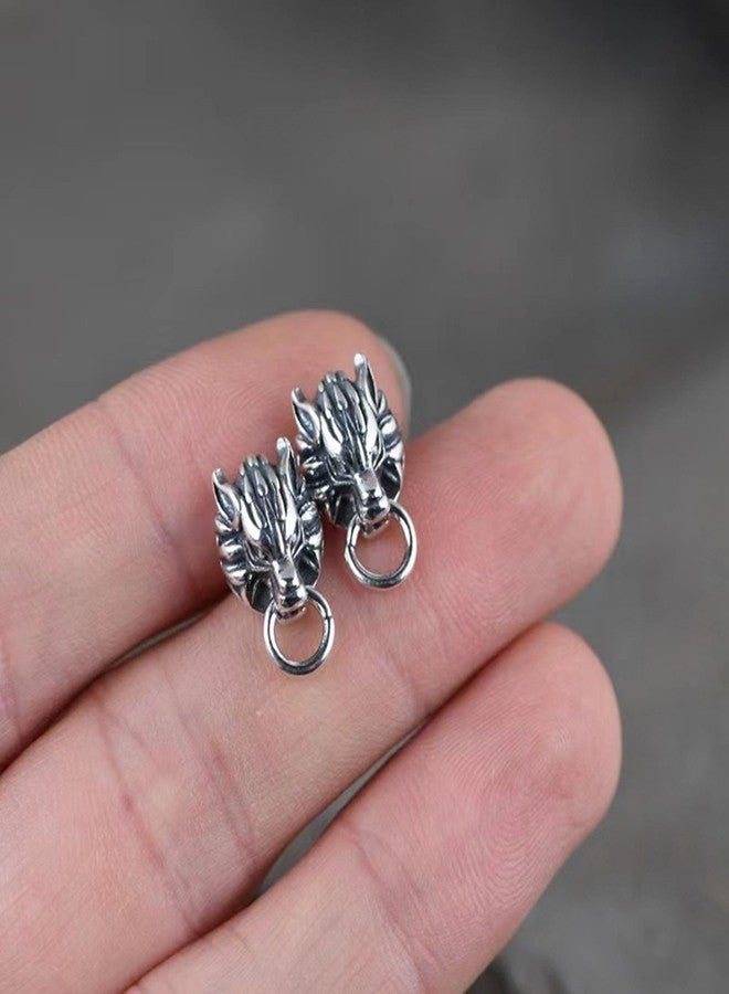 JinYu 2pcs Final FF7. Fantasy Cloud Wolf Earring and 10pcs Stickers ear stud Cosplay Earrings Prop Gifts for Men Women - Image 2