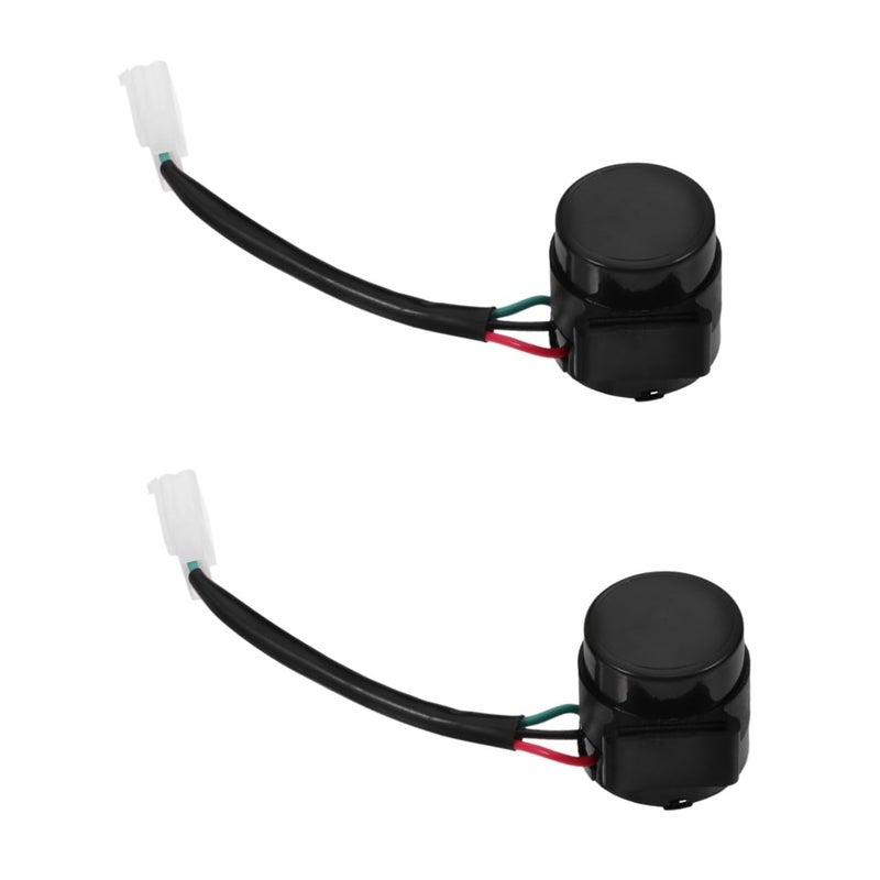 2pcs Black Motorcycle Scooter ATV Moped Signal Indicator Buzzer Drowsiness Alert - Image 1