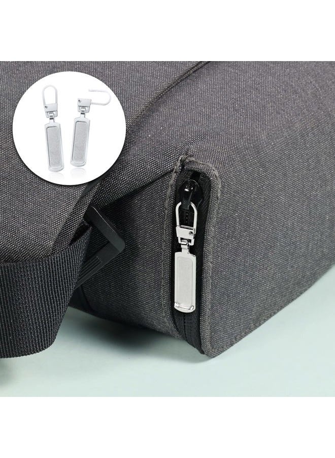 KINBOM 6pcs Zipper Pull Replacement, Metal Zipper Pulls Detachable Zipper Handle Tags Gripper Mend Fixer Repair Kit for Jacket Boots Jeans Coat Suitcase Luggage Dresses (Silver) - Image 5