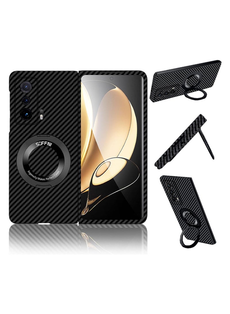 عام [حافظة ممغنطة] لجهاز Honor Magic V2، [مصممة لتقنية Magsafe]، مع حامل وحلقة، قوية مقاومة للصدمات، رقيقة جدًا من البولي كربون الصلب - Image 1