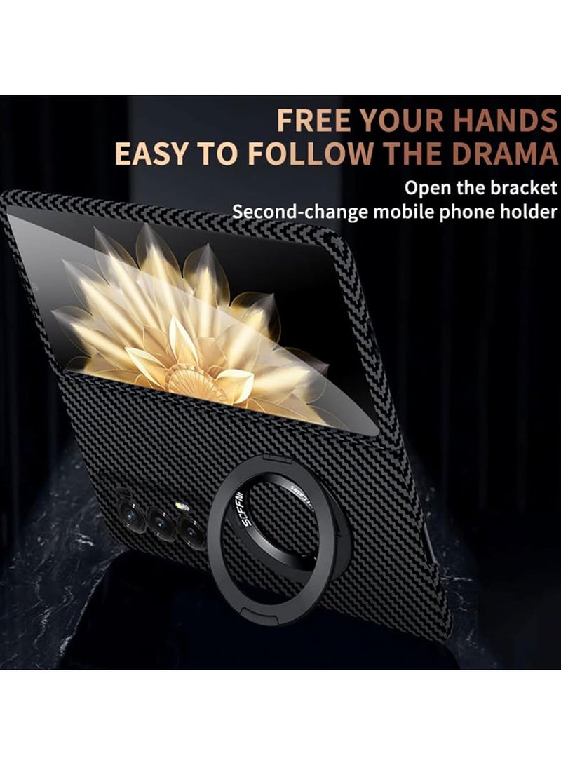 عام [حافظة ممغنطة] لجهاز Honor Magic V2، [مصممة لتقنية Magsafe]، مع حامل وحلقة، قوية مقاومة للصدمات، رقيقة جدًا من البولي كربون الصلب - Image 3